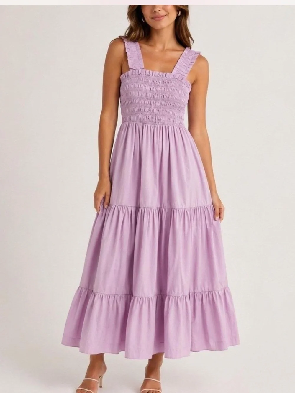 NWT Abercrombie & Fitch Tiered Smocked Maxi Dress